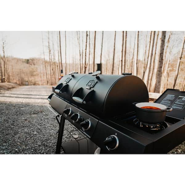 Reviews for OKLAHOMA JOE S Longhorn Combo 3 Burner Charcoal and Gas Smoker Grill in Black with 1 060 sq. in. Cooking Space Pg 3 The Home Depot