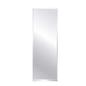 16 in. W x 60 in. H Frameless Rectangular Beveled Edge Bathroom Vanity Mirror in Silver