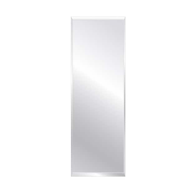 Glacier Bay 16 in. W x 60 in. H Rectangular Frameless Beveled Edge Wall Bathroom Vanity Mirror in Silver
