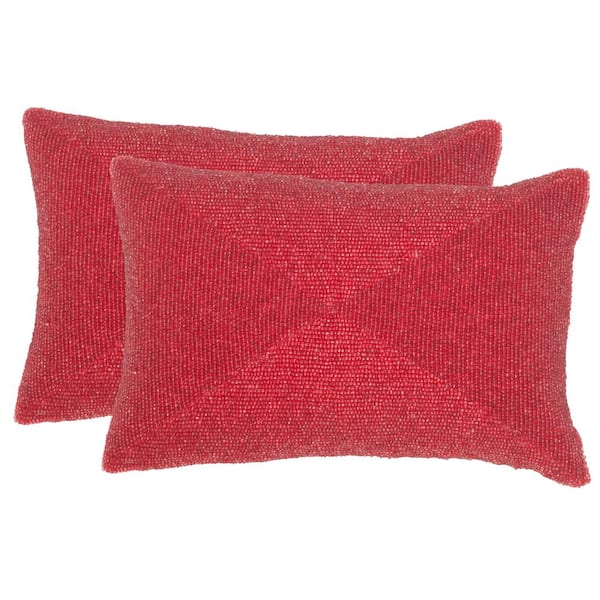 Safavieh Ruby Embellished Hand-Beaded Pillow (2-Pack)