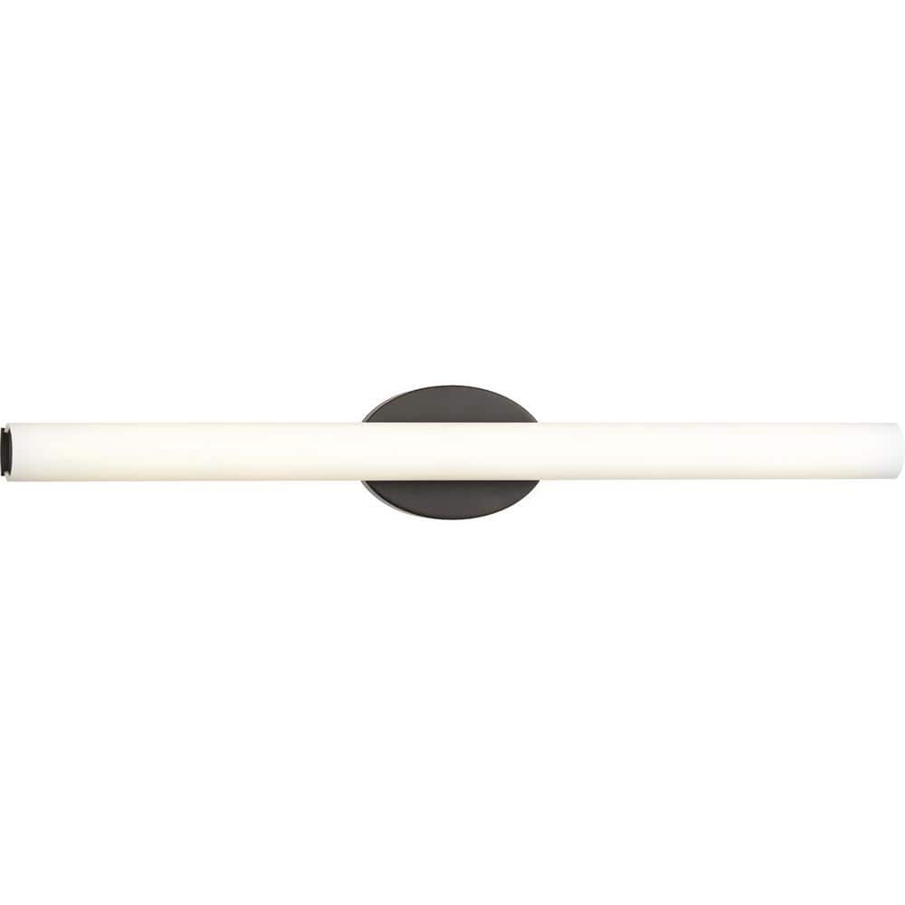 32" Bronze LED Bath Vanity Fixture with Opal Glass Shade