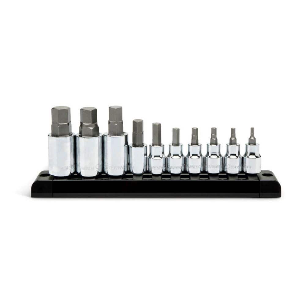 GEARWRENCH 3/8 in. and 1/2 in. Drive Hex Bit SAE Socket Set (10