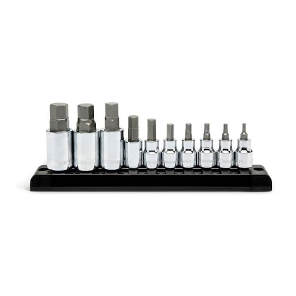 GEARWRENCH 3/8 in. Drive SAE Mid Length Hex Bit Socket Set (7