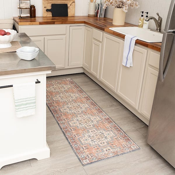 Amelia Dappled 2 ft. x 6 ft. Machine Washable Runner Rug