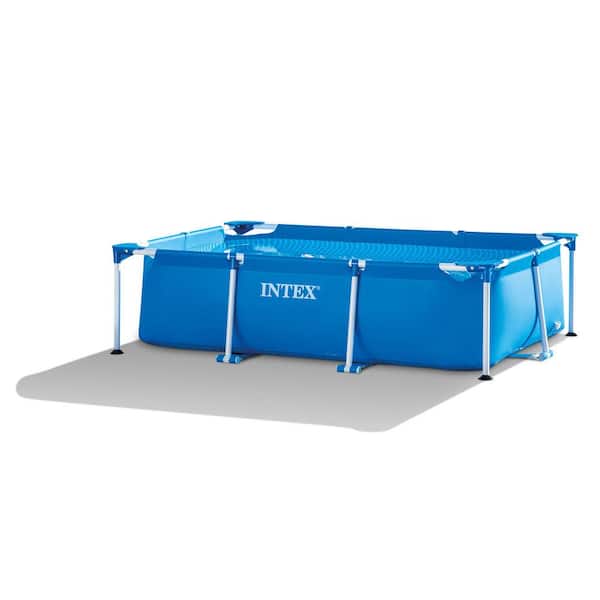 Intex 28271EH 8.5 ft. x 5.3 ft. x 2.13 ft. Rectangular Frame Above Ground Swimming Pool, Blue - 3