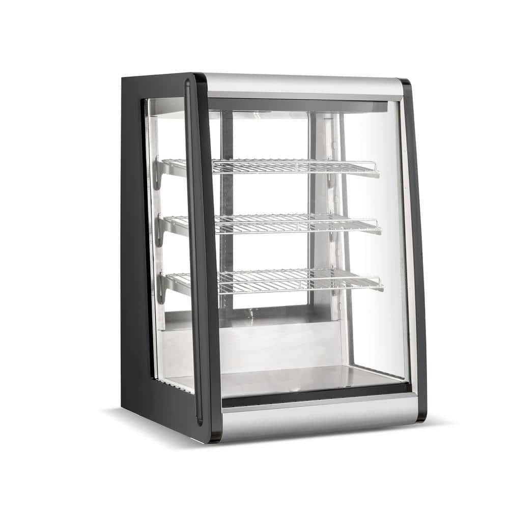 24.2 in. 5.2 cu. ft. Refrigerated Display Case Commercial Countertop Display Refrigerator in Black