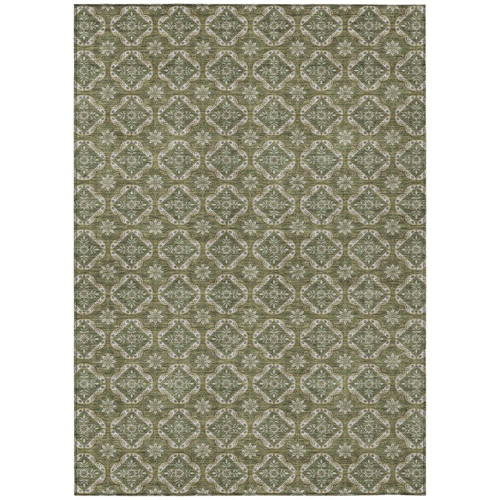 Chantille Machine Washable Indoor/Outdoor Abstract ACN2631 Olive 5 ft. x 7 ft. 6 in. Area Rug price history on PriceWatchPro