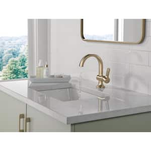 Albion Single Handle Single Hole Bathroom Faucet with Drain Kit Included in Champagne Bronze