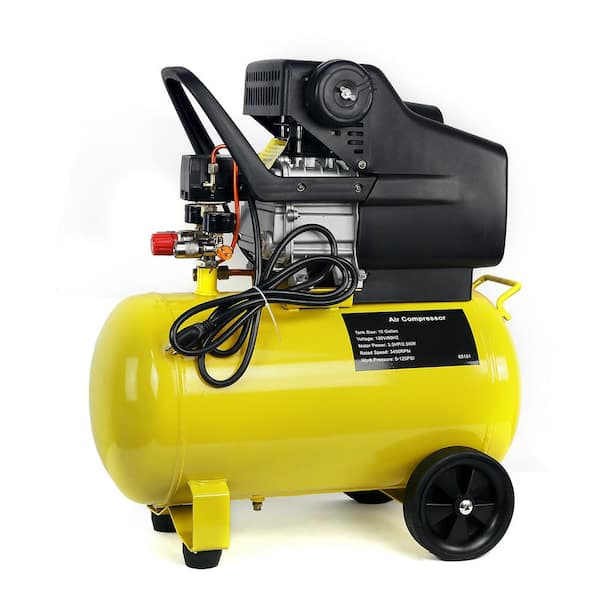10 gal. 3.5 HP Corded Electric Air Compressor, 125 PSI Max