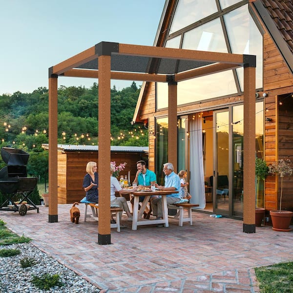 6 x 6 in. Pergola Bracket Kit 4-Pieces 3-Way Heavy Duty Corner Brackets for DIY Woodworks, Easy Installation