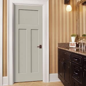 28 in. x 80 in. Craftsman Desert Sand Painted Left-Hand Smooth Molded Composite Single Prehung Interior Door