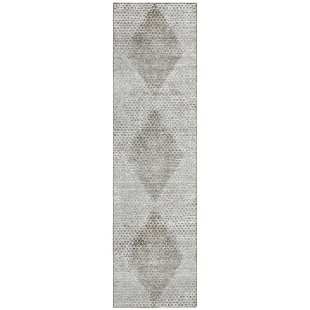Gray 2 ft. x 8 ft. Woven Geometric Runner Indoor/Outdoor Area Rug price history on PriceWatchPro