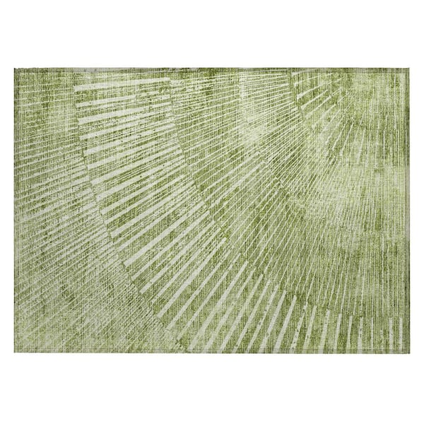 Addison Rugs Chantille ACN542 Sage 1 ft. 8 in. x 2 ft. 6 in. Machine Washable Indoor/Outdoor Geometric Area Rug