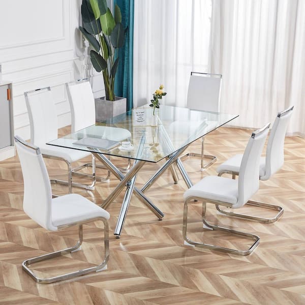 white leather z dining chairs