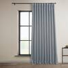 Exclusive Fabrics & Furnishings Heather Grey Faux Linen Extra Wide Room Darkening Curtain - 100 in. W X 108 in. L (1 Panel) BOCLN1859-108DW