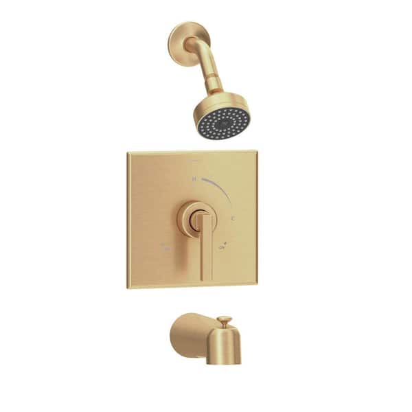 Symmons Duro 1-Handle Wall-Mounted Tub and Shower Trim Kit in Brushed Bronze (Valve not Included)