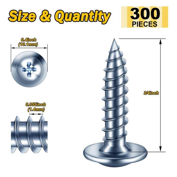 #8 X 3/4" Silicon Bronze Wood Screws (25-Pack) Flat Head Frearson Drive