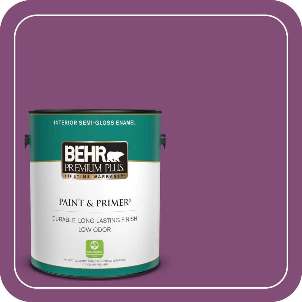 1 gal. #T15-12 Graphic Grape Semi-Gloss Enamel Low Odor Interior Paint & Primer price history on PriceWatchPro