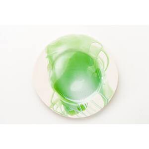 Splash Green & White Dinner Plate, Set of 4