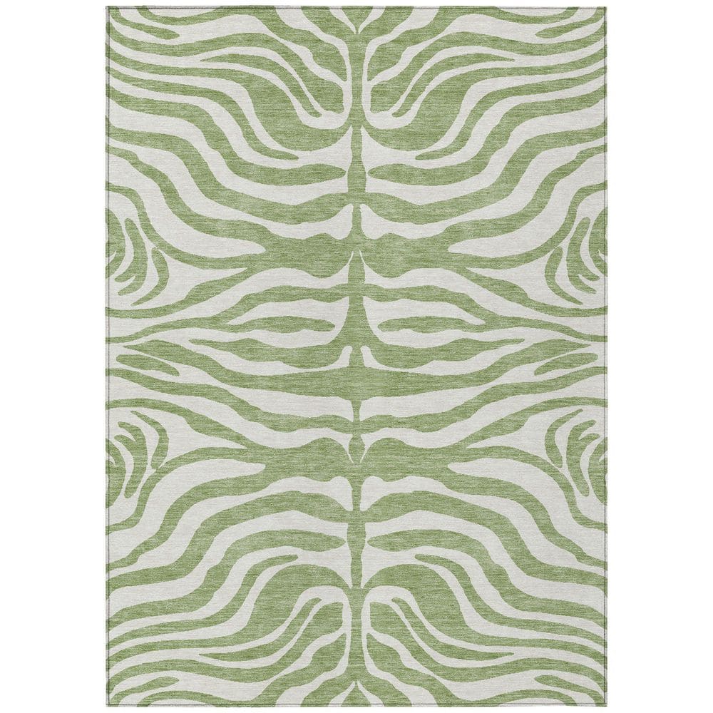 Red Rectangular Synthetic Washable Non-slip Rug 46" x 30"