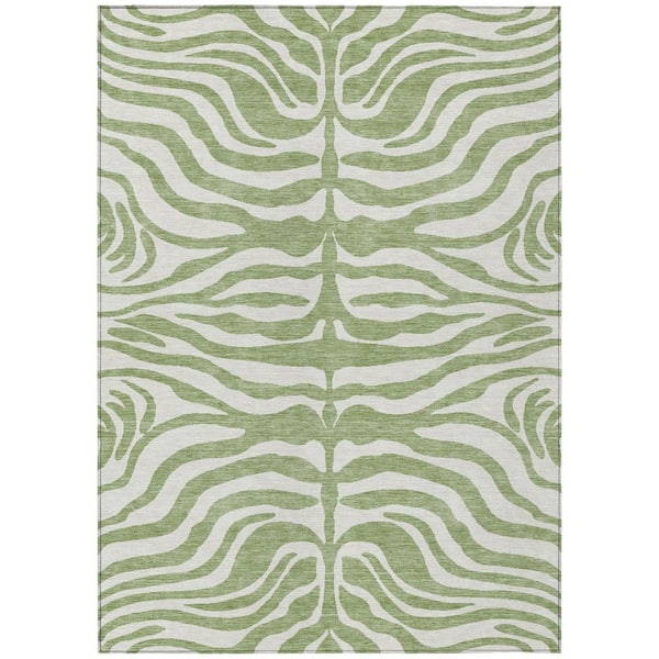 Addison Rugs Chantille Machine Washable Indoor/Outdoor Abstract ACN1042 Aloe 2 ft. 6 in. x 3 ft. 10 in. Area Rug