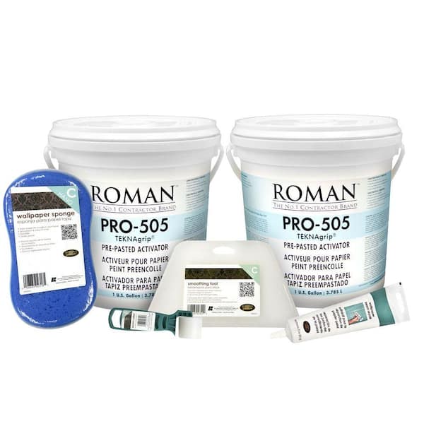 Roman PRO-505 2-gal. Wallpaper Adhesive Kit for Medium Sized Rooms and Hallways