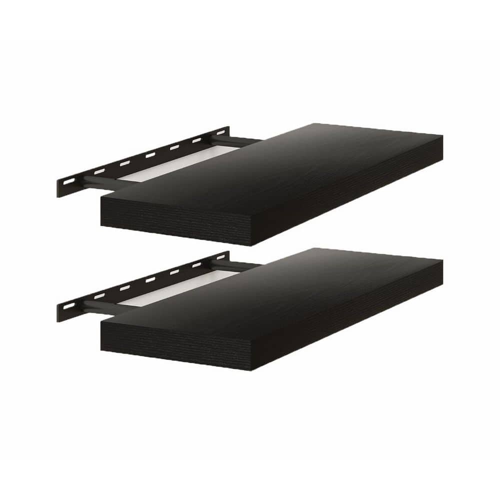 23.6 in. W x 9.3 in. D Black Floating Shelves Decorative Wall Shelf