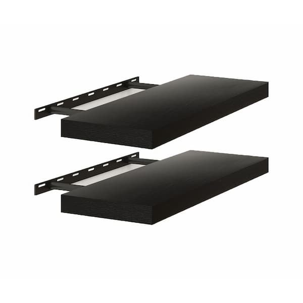 Unbranded 23.6 in. W x 9.3 in. D Black Floating Shelves Decorative Wall Shelf