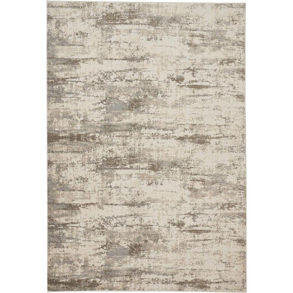Brown, Ivory Abstract 2 ft. x 8 ft. Area Rug price history on PriceWatchPro