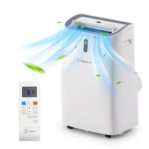 13.9 in. W x 18.6 in. L 14,000 BTU (9500 BTU DOE) Portable Air Conditioner Cools 700 sq.ft. with Dehumidifier in White