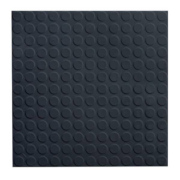 Oceaan Bourgeon Bengelen ROPPE Low Profile Circular Design 19.69 in. x 19.69 in. Black Rubber Tile  9921P100 - The Home Depot