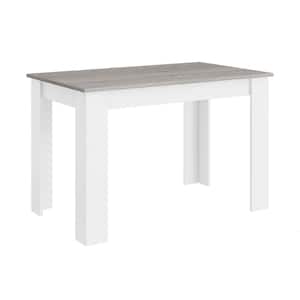 Dark Gray Wood 28 in. 4-Legs Rectangular Kitchen Dining Table for Small Space Seats 4