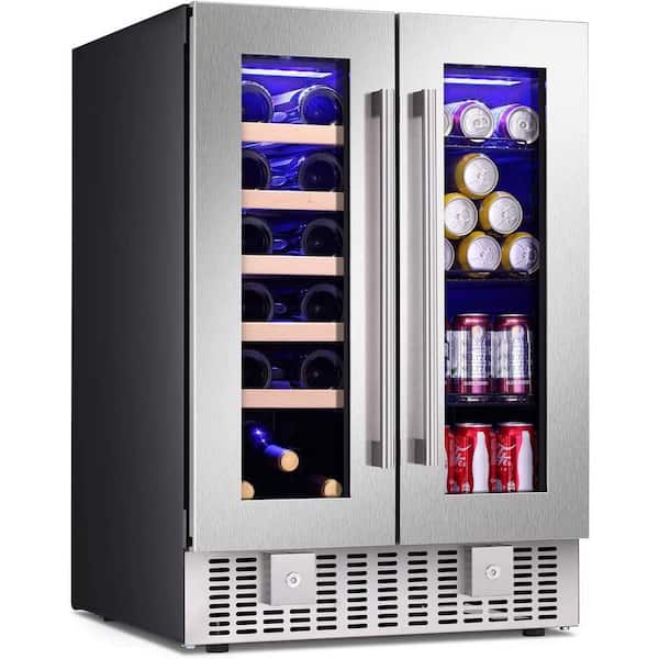 Mini Fridge Cooler - 70 Can Beverage Refrigerator Glass Door for