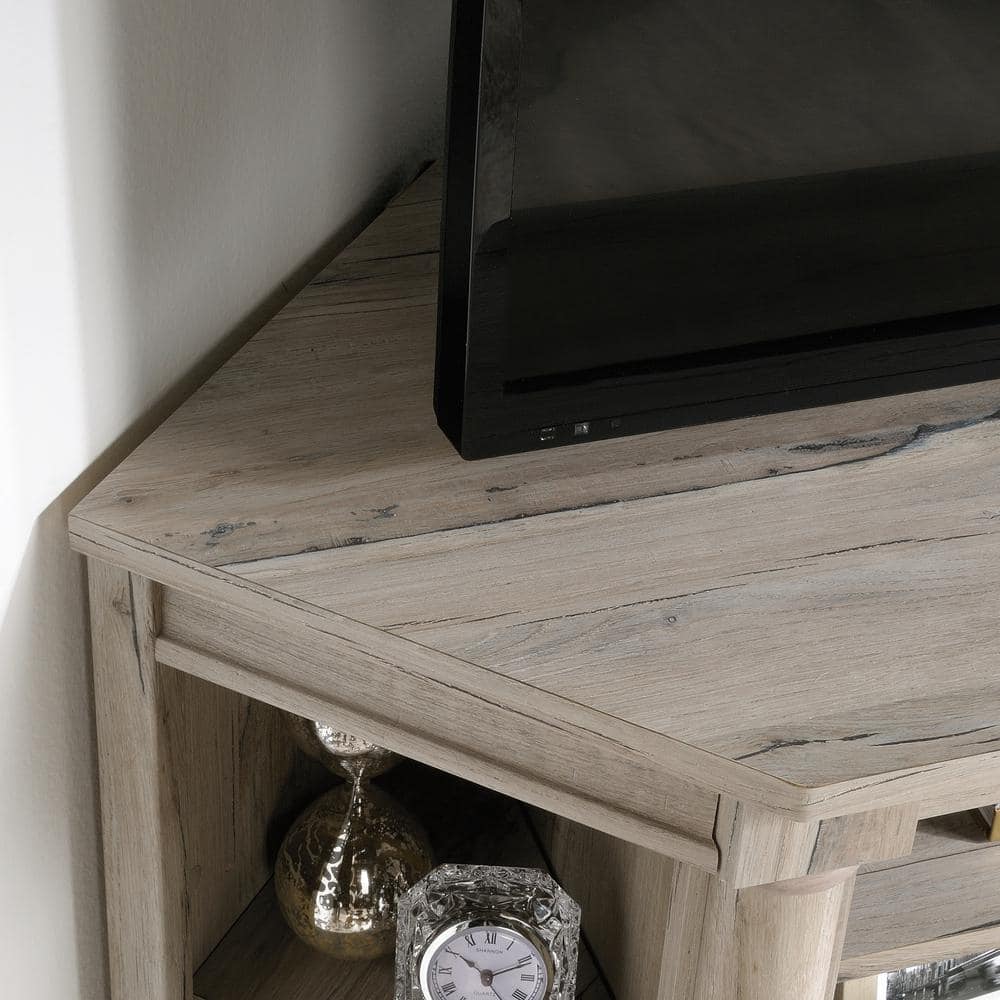 Split Oak 61" Corner TV Stand with Cabinet