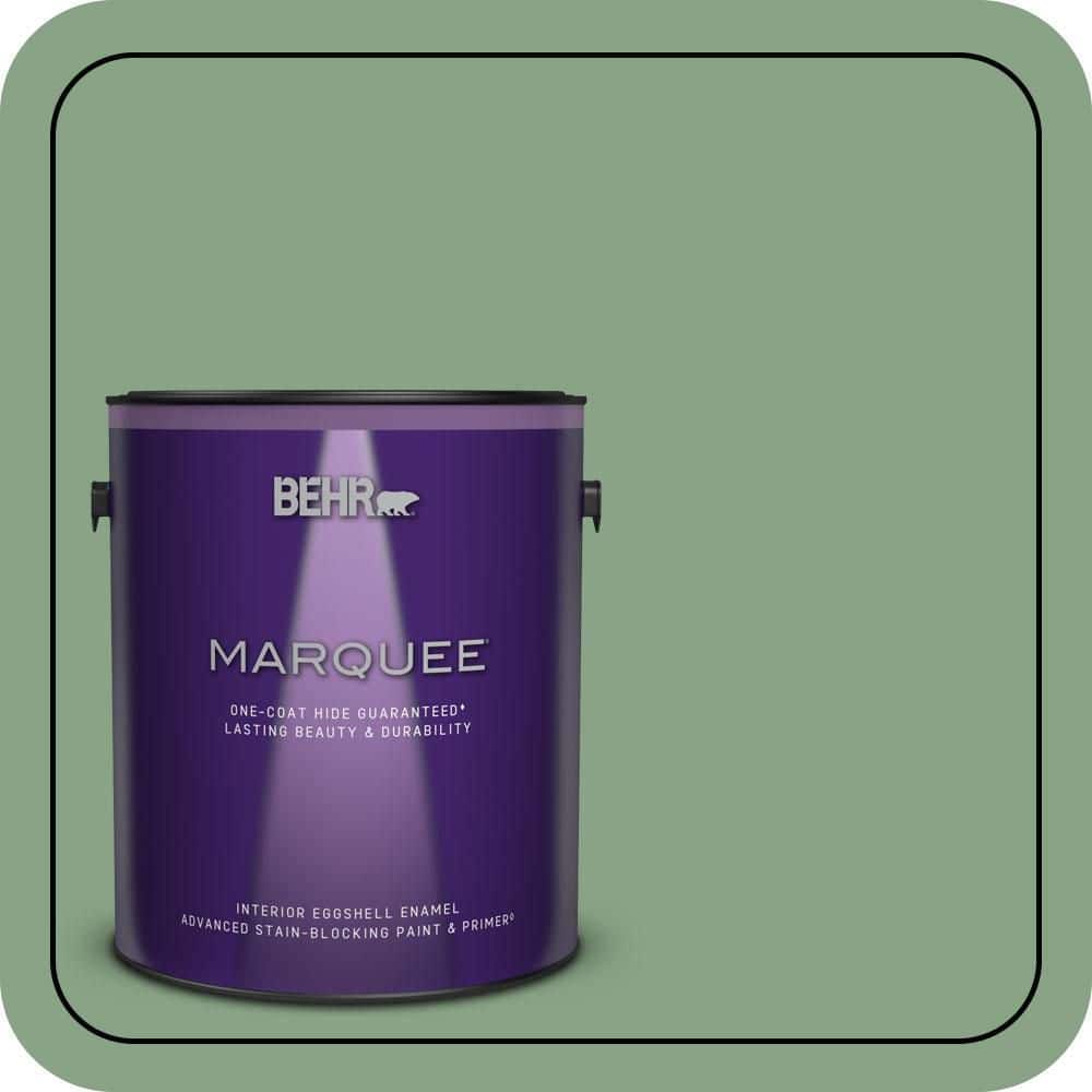 1 gal. #S400-5 Gallery Green One-Coat Hide Eggshell Enamel Interior Paint & Primer price history on PriceWatchPro