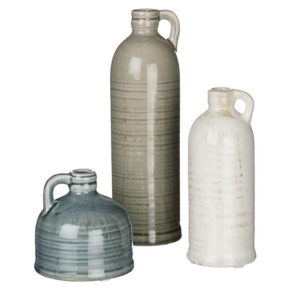 Afoxsos Ceramic Jug Vase Set, Farmhouse Decor, Kitchen, Bedroom and Coffee Table Centerpiece Decorations, Multi-Color