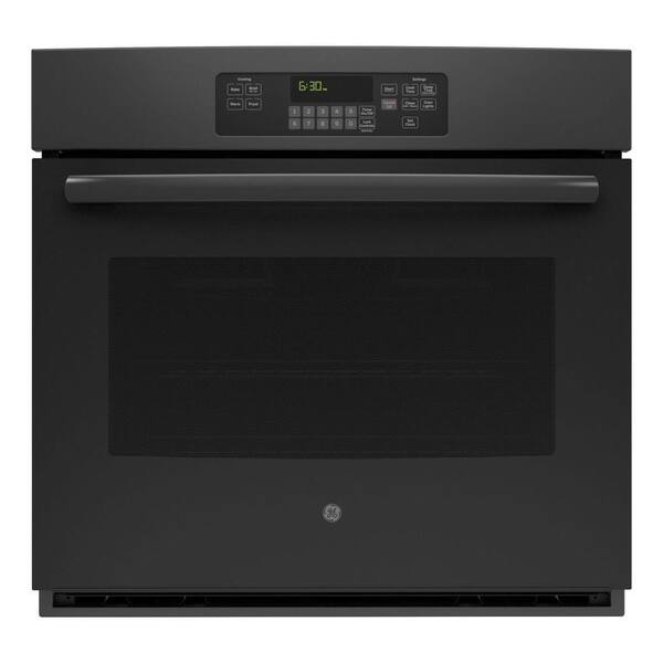 GE 30 in. Single Electric Wall Oven Self-Cleaning with Steam in Black