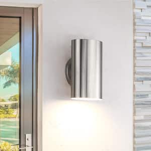 Linton 10 in. Stainless Steel Modern LED Outdoor Wall Sconce Light