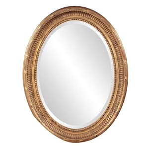 Medium Oval Rich Country Gold Beveled Glass Classic Mirror (26 in. H x 34 in. W)
