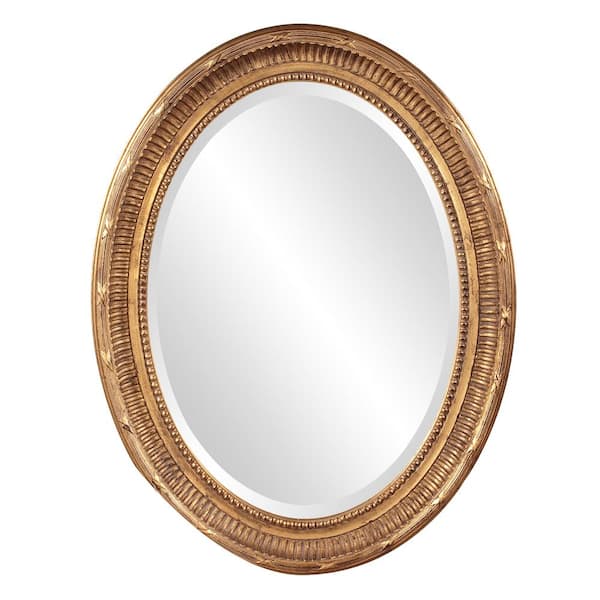 Marley Forrest Medium Oval Rich Country Gold Beveled Glass Classic Mirror (26 in. H x 34 in. W)