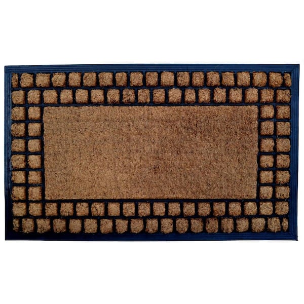HomeRoots 30 in. x 18 in. Coir;Rubber Outdoor Door Mat