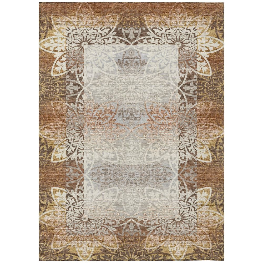 Chantille Machine Washable Indoor/Outdoor Abstract ACN2916 Rust 9 ft. x 12 ft. Area Rug price history on PriceWatchPro