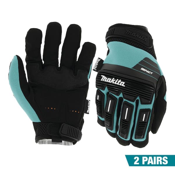 Makita X-Large Advanced Impact Demolition Outdoor & Work Gloves (2-Pairs)