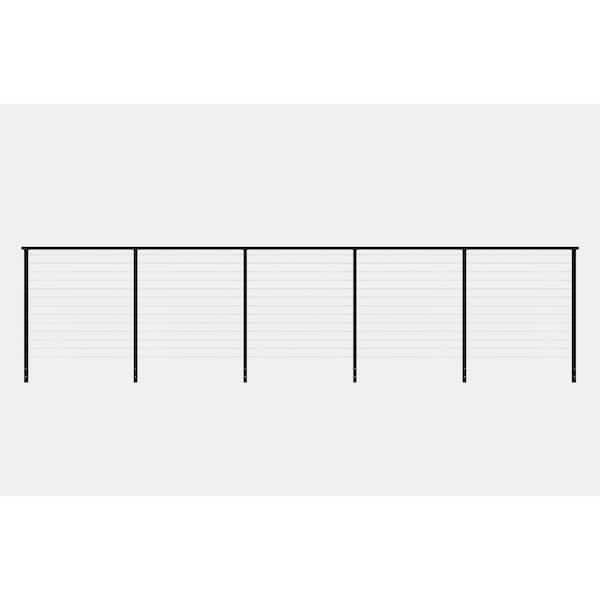 20 ft. Aluminum Fascia Mounted Railing Kit with Stainless Steel Cable for Cable Railing System