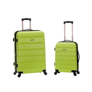 Melbourne Expandable 2-Piece Hardside Spinner Luggage Set, Lime