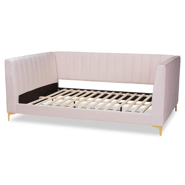 Baxton Studio Oksana Light pink Gold Full Daybed 174 10985 HD