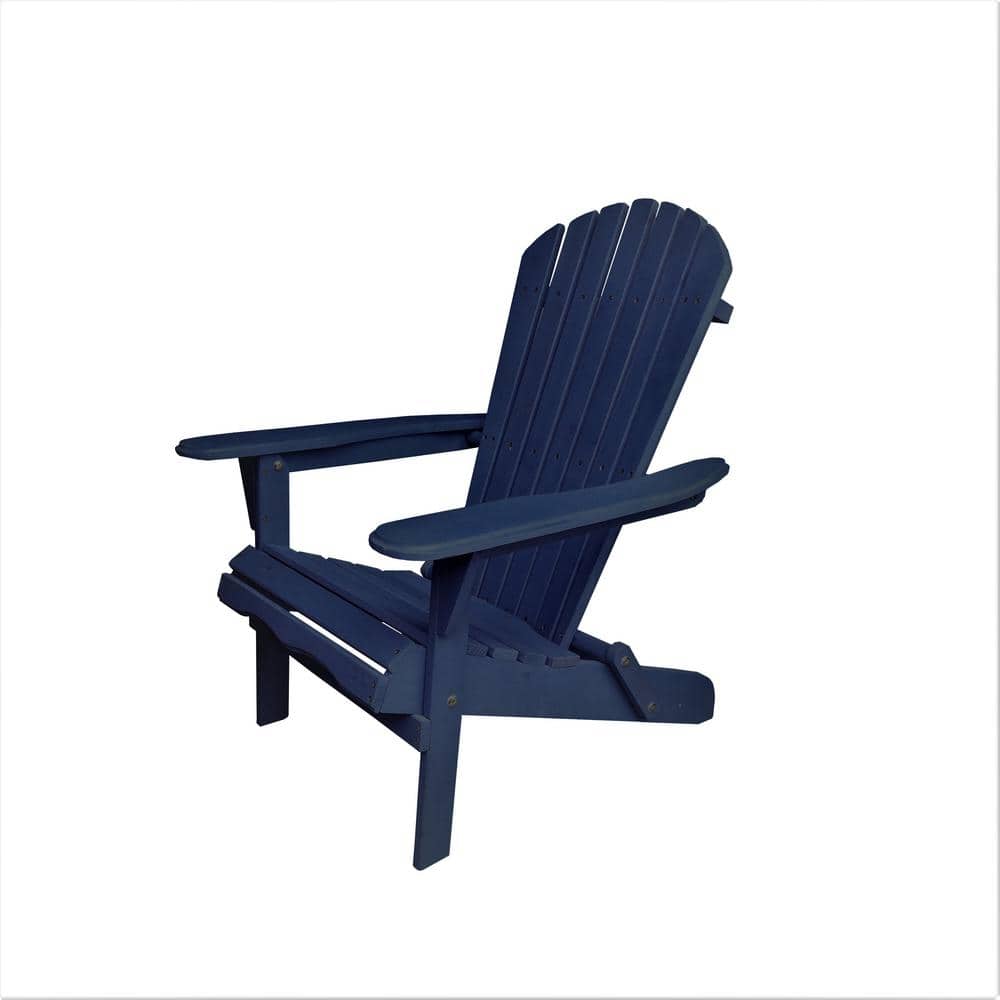 Reviews for S'DENTE Villaret Navy Blue Folding Wood Adirondack Chair