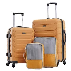 4-Piece Taupe Hardside Verticals and 2-Packing Cubes Luggage Set