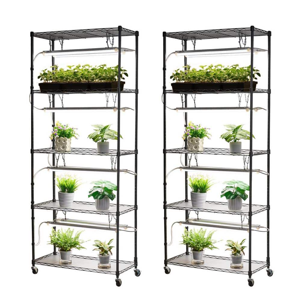 SVOPES DIY Plant Shelf, 71 in. Tall Indoor Stand, 192W Full