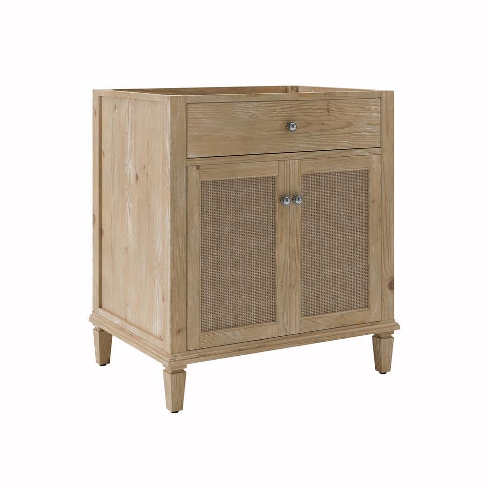 Cora 30" Light Brown Solid Wood Freestanding Bathroom Vanity